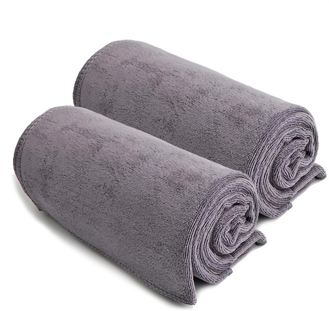 차싹 초극세사 차량용 세차타월 대형 60x90cm, 그레이, 2개