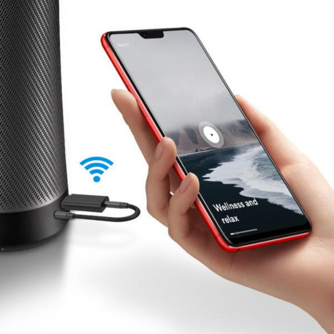 라온 YET-TR09 무선 블루투스 5.0 오디오 동글이 차량 AUX 송수신기, 상세페이지 참조, 상세 설명 참조, 1개