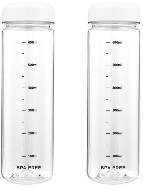 MAKA 트라이탄 내열 마이보틀, 2개, 700ml, 블랙눈금 화이트