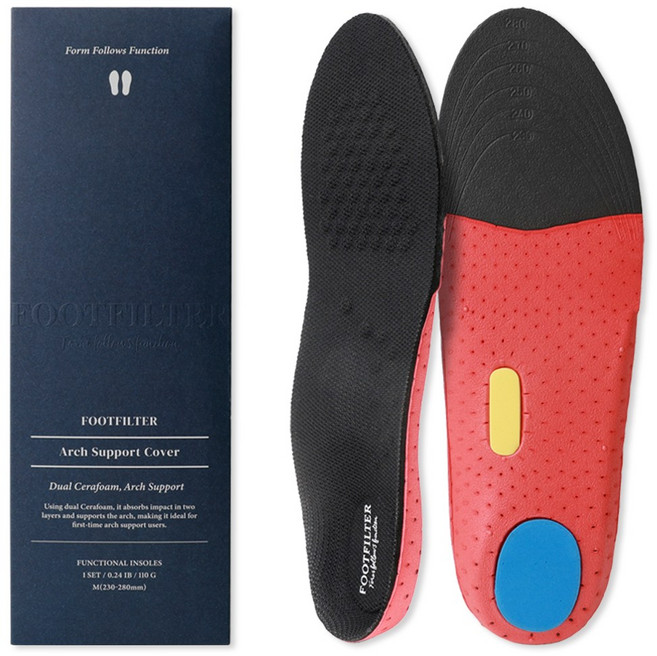 풋필터 아치서포트 커버 족저근막 보호 높은 아치 깔창