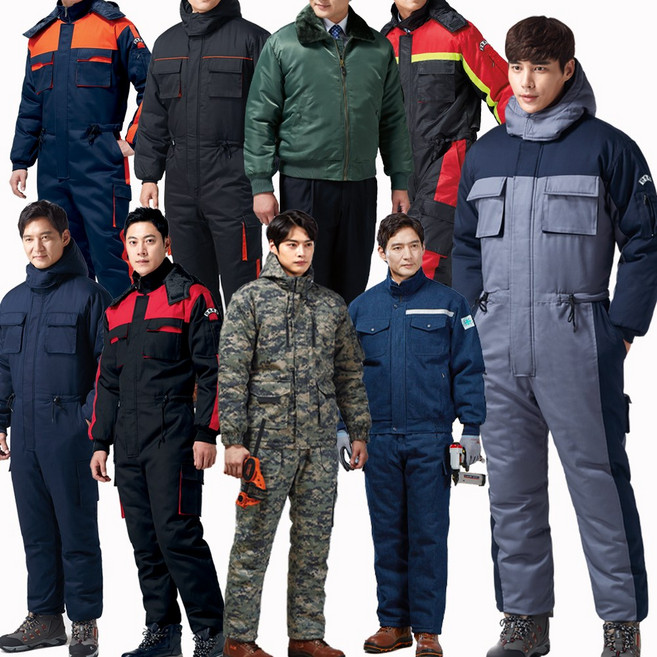 경신코리아 따뜻한 겨울작업복 28종 일체형작업복 스즈끼 용접복 겨울작업복상하세트 동계작업복 방한복 정비복 우주복 점프수트 유니폼 청작업복
