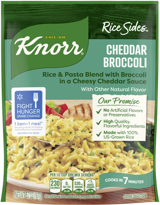 크노르 라이스 사이드 체다 브로콜리, 1개, 161g