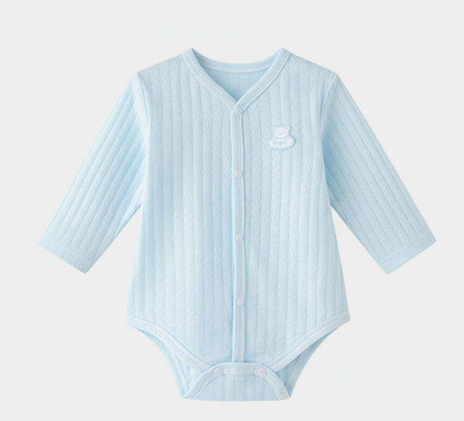 럭셔리베이비 아기 긴팔 메쉬 풀스냅 바디수트 순면 바디슈트 신생아 배냇수트 태열 아기옷