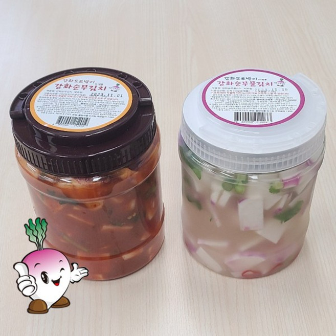 강화도토박이 강화 순무 순무김치 봄 강화도, 1박스, 순무김치1.5kg+물김치1.5kg