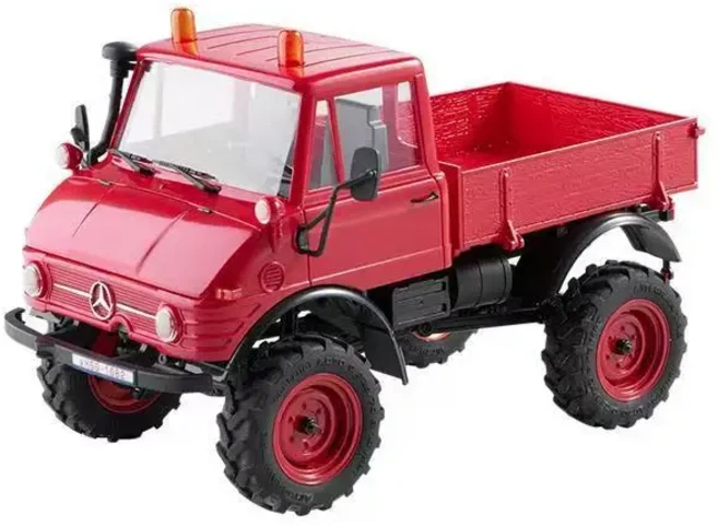 신형 FMS 1:24 Fcx24 RC 유니목 자동차 시리즈 모터 기어 4WD 클라이밍 카 원격 시뮬레이션 장난감, 03 Red