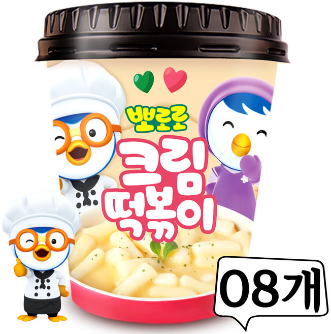뽀로로 크림 떡볶이, 115g, 8개