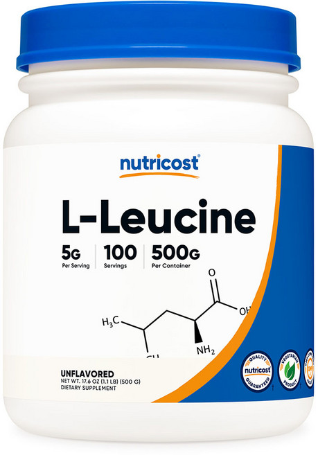 뉴트리코스트 L-류신 언플레이버드 글루텐 프리, 1개, 500g