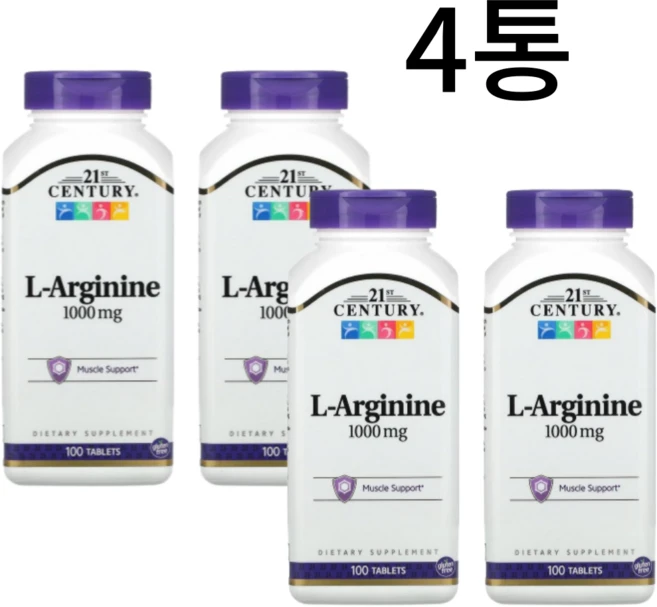 21세기센츄리 L-아르기닌 1 000mg 100정, 4개 - 쿠팡