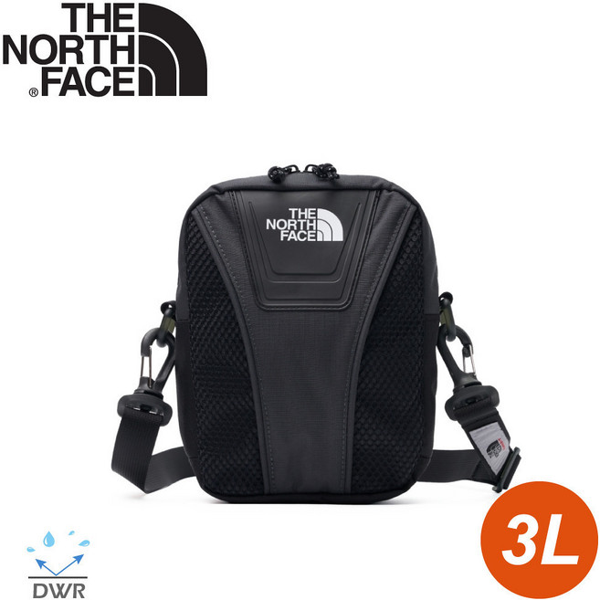 The North Face 單肩背提包 3L 黑色 防潑水, OS, 黑