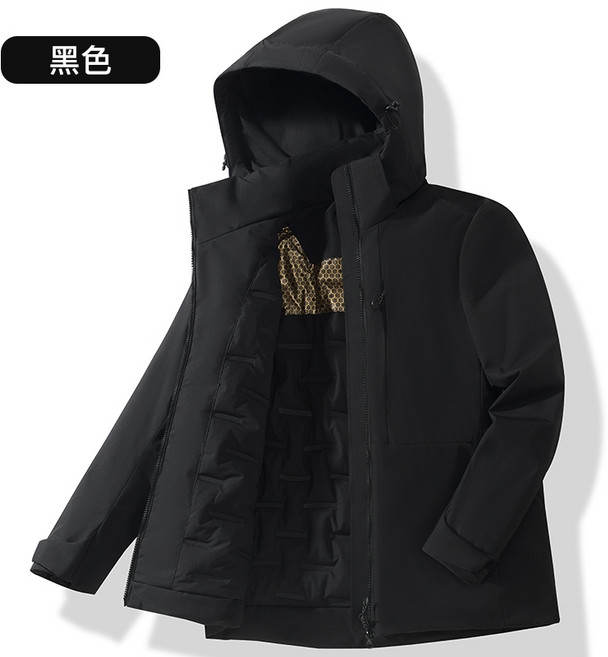 石墨烯加熱衝鋒外套 滑雪服 冬季加厚登山外套