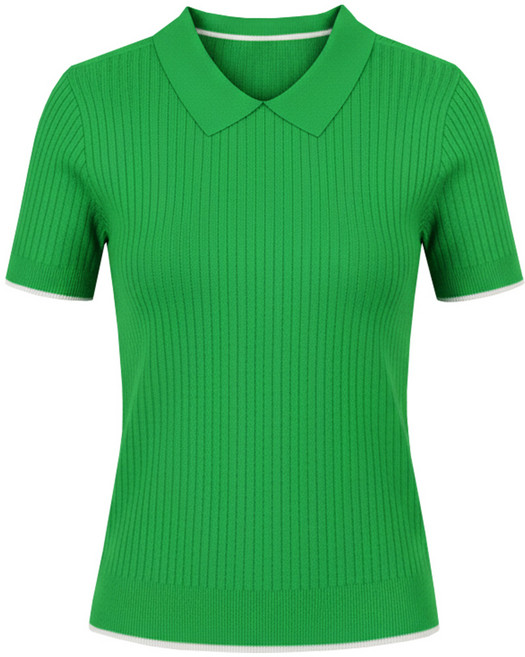 여성골프티셔츠 여름 카라 반팔 니트 골프웨어 상의