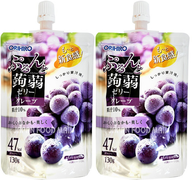 오리히로 탱글탱글 곤약 젤리 복숭아맛 1개입, 130g, 2개