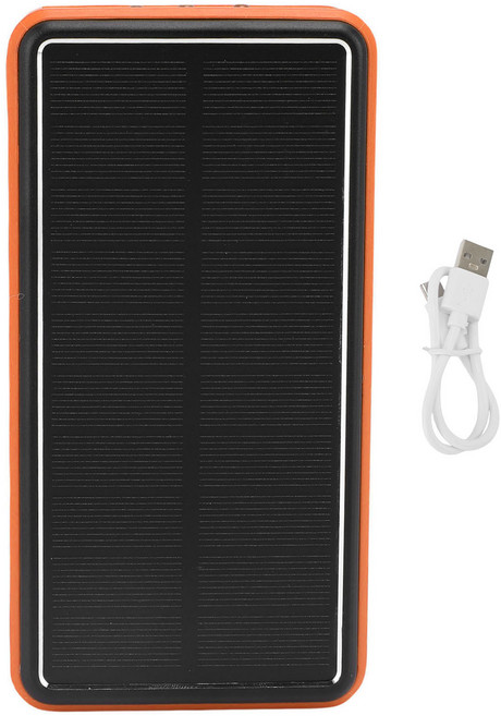 휴대용 50000mAh USB A 타입 C 내충격 LED 라이트 캠핑용 고속 충전 알루미늄 합금 태양광 휴대폰 충전기, [03] Orange