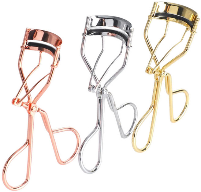 뷰러 3색상 눈썹집게 속눈썹 초보자, 골드, 1