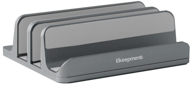 이킵먼트 노트북 맥북 클램쉘 수직 거치대 EKMT-VS2-1, Grey, 1개