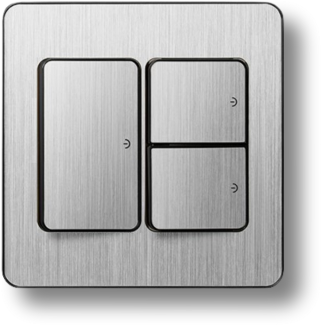 아크라이트 디아트 배선기구 06.[스위치]단로3구(2개용) 실버헤어라인, 1개