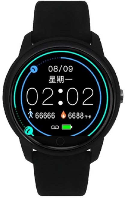 【海夫健康】人因康元 ERGOLINK 全圓心率 智慧監測 運動手錶 血氧飽和度偵測, 黑色(MWB237K)