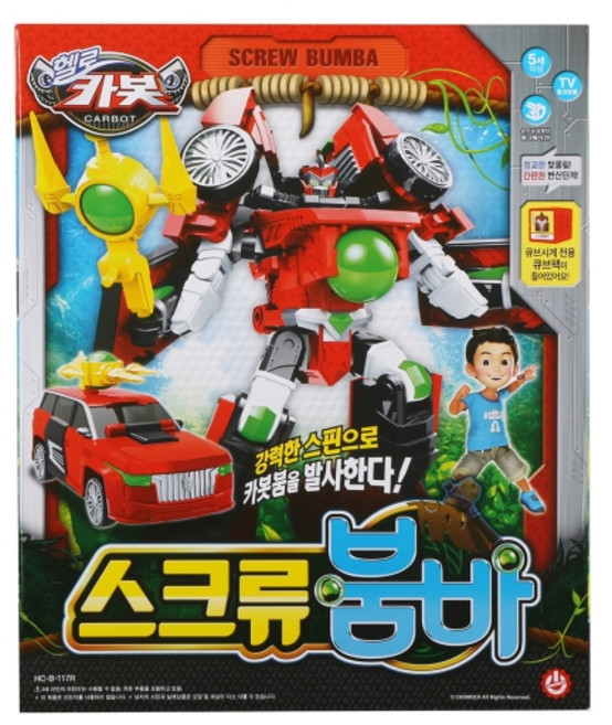 헬로카봇 스크류붐바 로봇장난감, 혼합색상, 1개