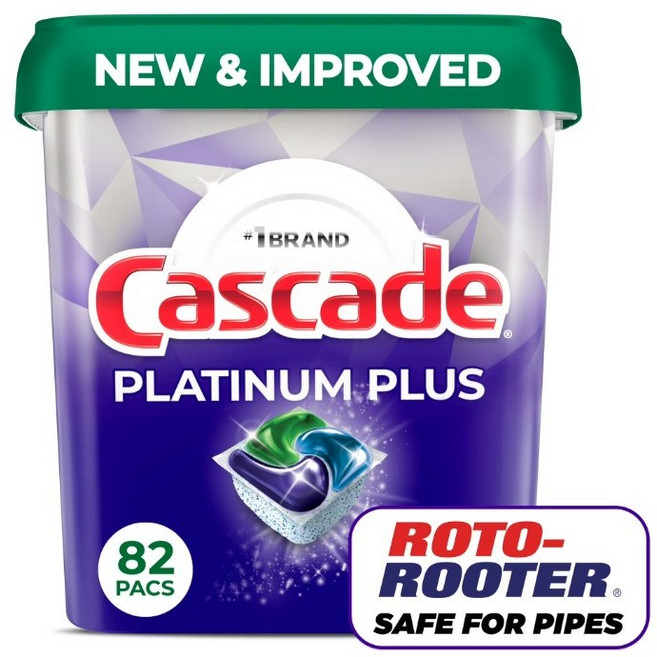 Cascade 캐스캐이드 식기세척기 전용 세제 81개입 Platinum plus, 1.31kg, 1개