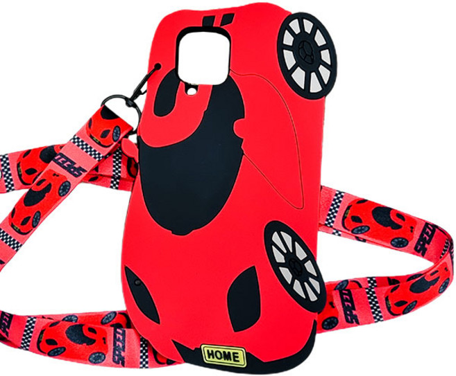 입체 캐릭터 목걸이 스트랩 키즈폰 동물 젤리 케이스