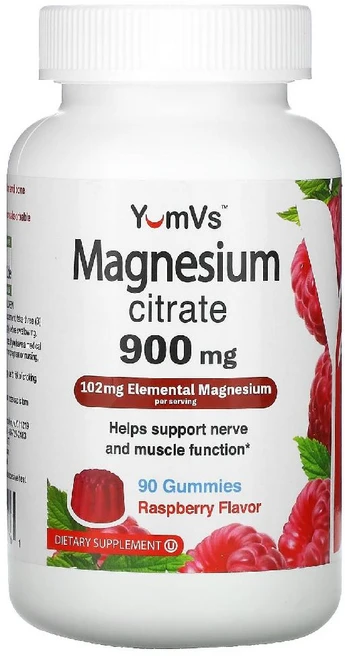 염브이스 마그네슘시트레이트 라즈베리 900mg 구미젤리 90개(1개당 300mg), 1개, 90정 - 쿠팡