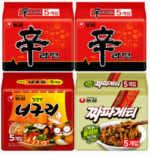 농심신라면10입+너구리5입+짜파게티5입(총20봉), 1개