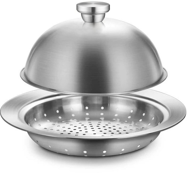 SMABAT 스텐 돔 스티머 세트 304 돔스티머 찜기 만능 채반 돔뚜껑 + 찜기세트 20CM/25CM, 1개, 20cm