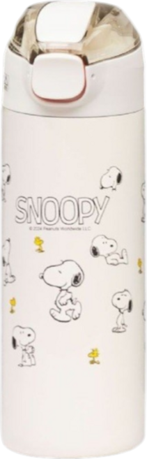 [최고스텐 316] 스누피 보온 보냉 텀플러 500ml, 1개, 화이트