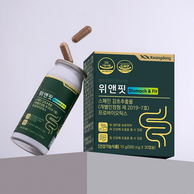 광동 위앤핏 위&장 건강 프로바이오틱스 헬리코박터균 억제 30캡슐, 1개, 30회분