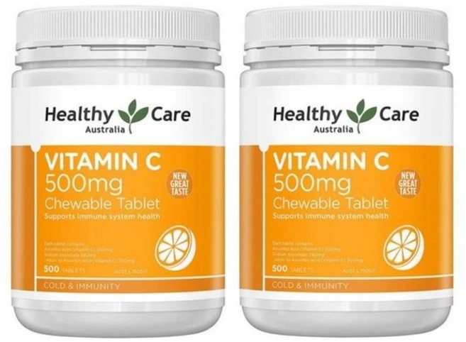 비타민C 500정 헬시케어 정품 vitamin c 500mg 2통, 2개 - 쿠팡