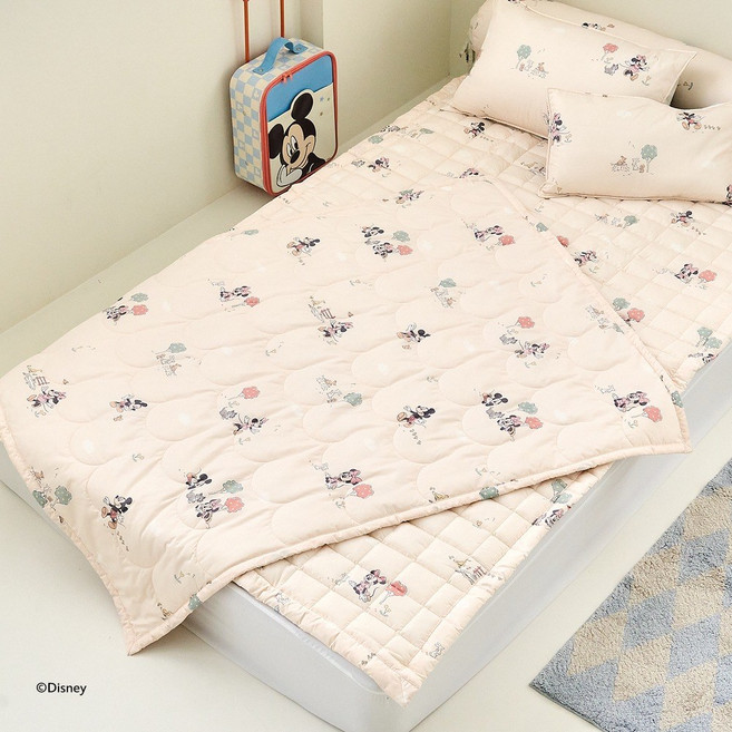 [모던하우스] 디즈니 스웰 미키앤프렌즈 알러지케어 극세사 낮잠이불 100x130 베이지