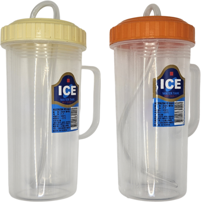 덕신손잡이빨대컵1491 500ML/요양병원 물흘림방지 빨대물병 편리함 휴대용보틀, 1개, 500ml, 랜덤
