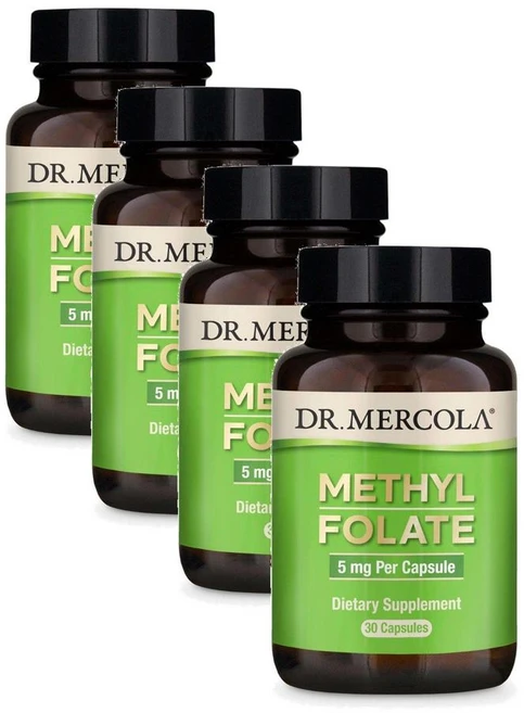 닥터머콜라 메틸 폴레이트 활성엽산 5000mcg 캡슐 Dr. Mercola Methyl Folate, 4개, 30정 - 쿠팡