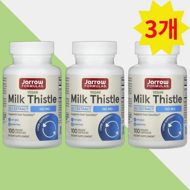 자로우 밀크씨슬 150mg 100캡슐 밀크시슬 3개, 100정 - 쿠팡