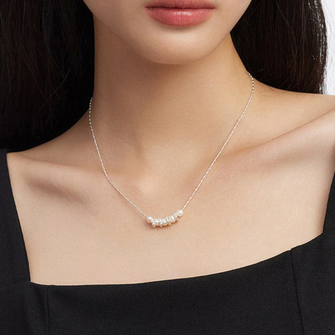 FANSYLI 여성 목걸이 진주 펜던트 체인 목걸이 기본 여자친구생일선물 Rt2603M27