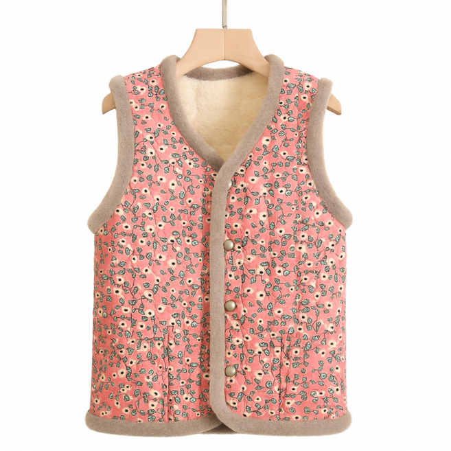 시골여행 전원캉스 누빔조끼 여성용 겨울 필수템 따뜻한 양털안감 데일리룩 김장