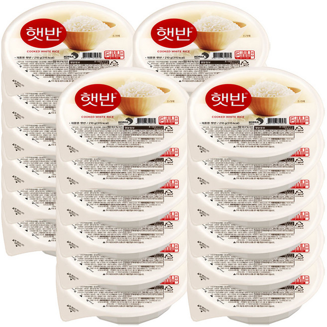 햇반 큰공기, 210g, 24개