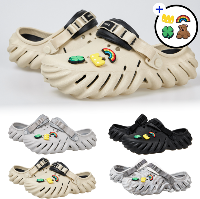 [국내매장판] 크록스 에코 클로그 마블 + 4종 악세사리 / 샌들 슬리퍼 4중 1택