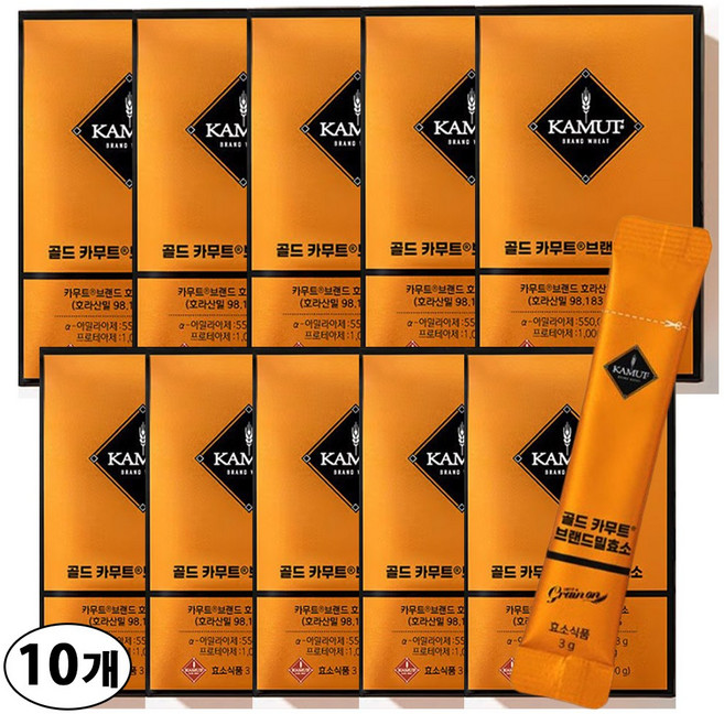 프리미엄 카무트 효소 골드 고함량 소화효소 30포 간편스틱형, 90g, 10개