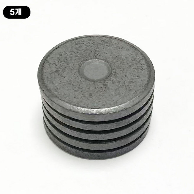 등방성 페라이트 실험용 원형 흑자석 약한자력 냉장고 사진 메모지 고정용 자력테스트 자성확인 조립용 종이 공예품 제작용, IFD25*3T, 면다극착자, 5개