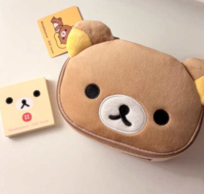 리락쿠마 얼굴 파우치 캐릭터 미니 파우치 동전지갑 소품 파우치