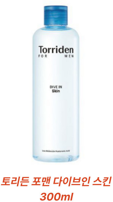 토리든 다이브인 포맨 저분자 히알루론산 스킨 300ml 남자스킨 남성스킨 토리든스킨 저자극스킨 건성피부 민감피부 수분스킨 속수분 남성맞춤, 1개