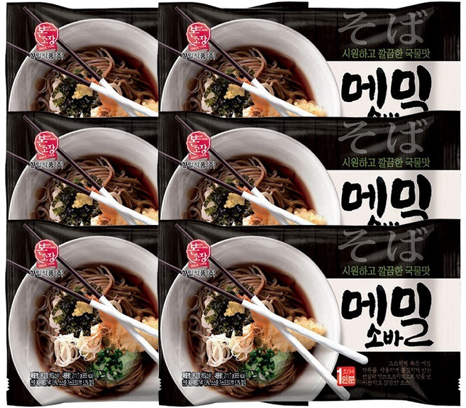본고장 메밀소바 냉모밀 211.7g 1인분 묶음 6개