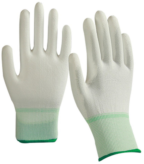 스카이 PU팜 손바닥 코팅 장갑 화이트 10켤레, 화이트 소형, 10개