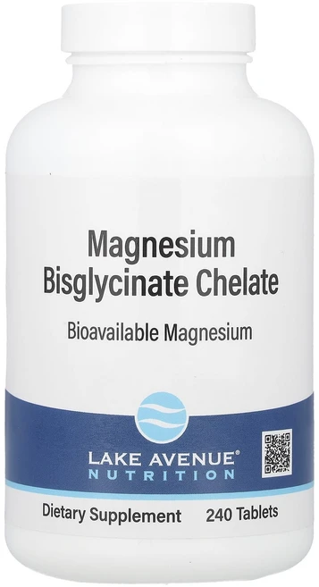 Lake Avenue Nutrition 마그네슘 비스글리시네이트 킬레이트 TRAACS® 함유 200mg 240정(1정당 100mg), Lake Avenue Nutrition 마그..., 1개, 240정 - 쿠팡