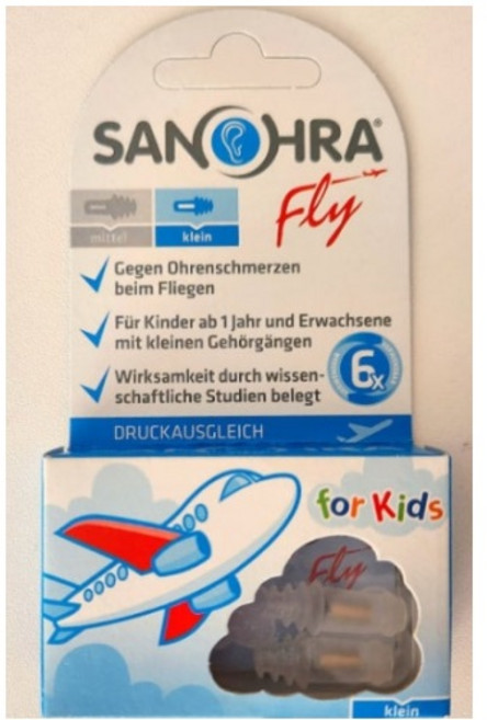 항공성중이염 아이비행기귀마개 비행귀 귀통증완화 키즈용 독일 SANOHRA FLY, 1개입, 1개