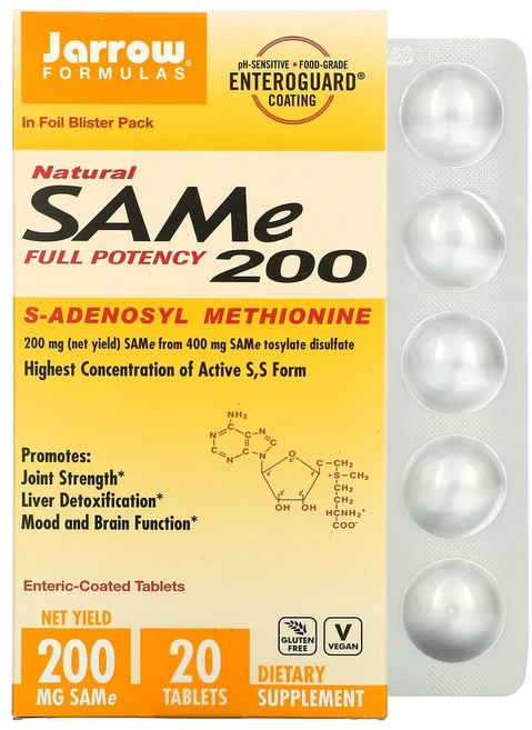 자로우 SAMe 200 S아데노실 L메티오닌 200mg 20정 글루타치온부스터 조인트/리버서포트, 3개 - 쿠팡
