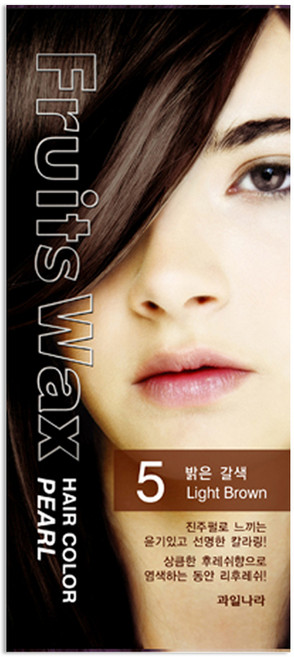 과일나라 후르츠왁스 헤어칼라 진주펄 5밝은갈색, 5호 밝은갈색, 1개