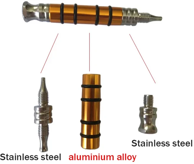 자석이 있는 티타늄 합금 자동차 덴트 수리 도구 탭퍼 도구 탭 다운 도구 키트 페인트리스 덴트 수리 도구, 1개, 01 Golden