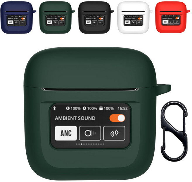 JBL TOUR PRO 2 투어 프로2 호환 실리콘 소프트 슬림핏 이어폰 케이스 커버, 그린, 1개